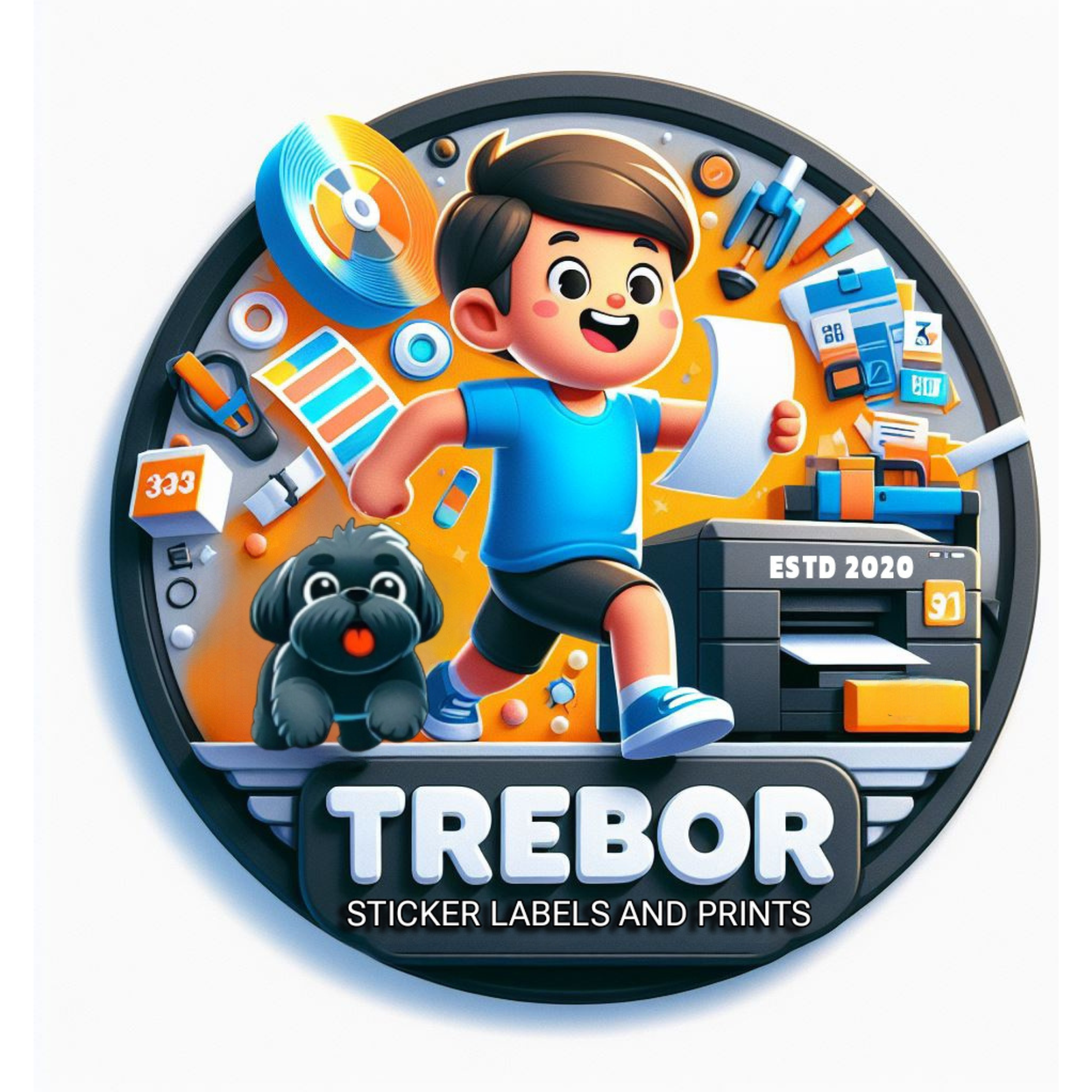 Trebor Sticker Labels And Prints Logo